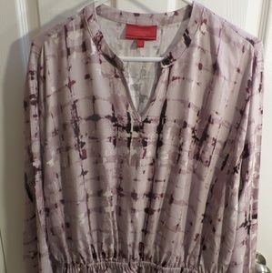 Jennifer Lopez purple print blouse Size M
